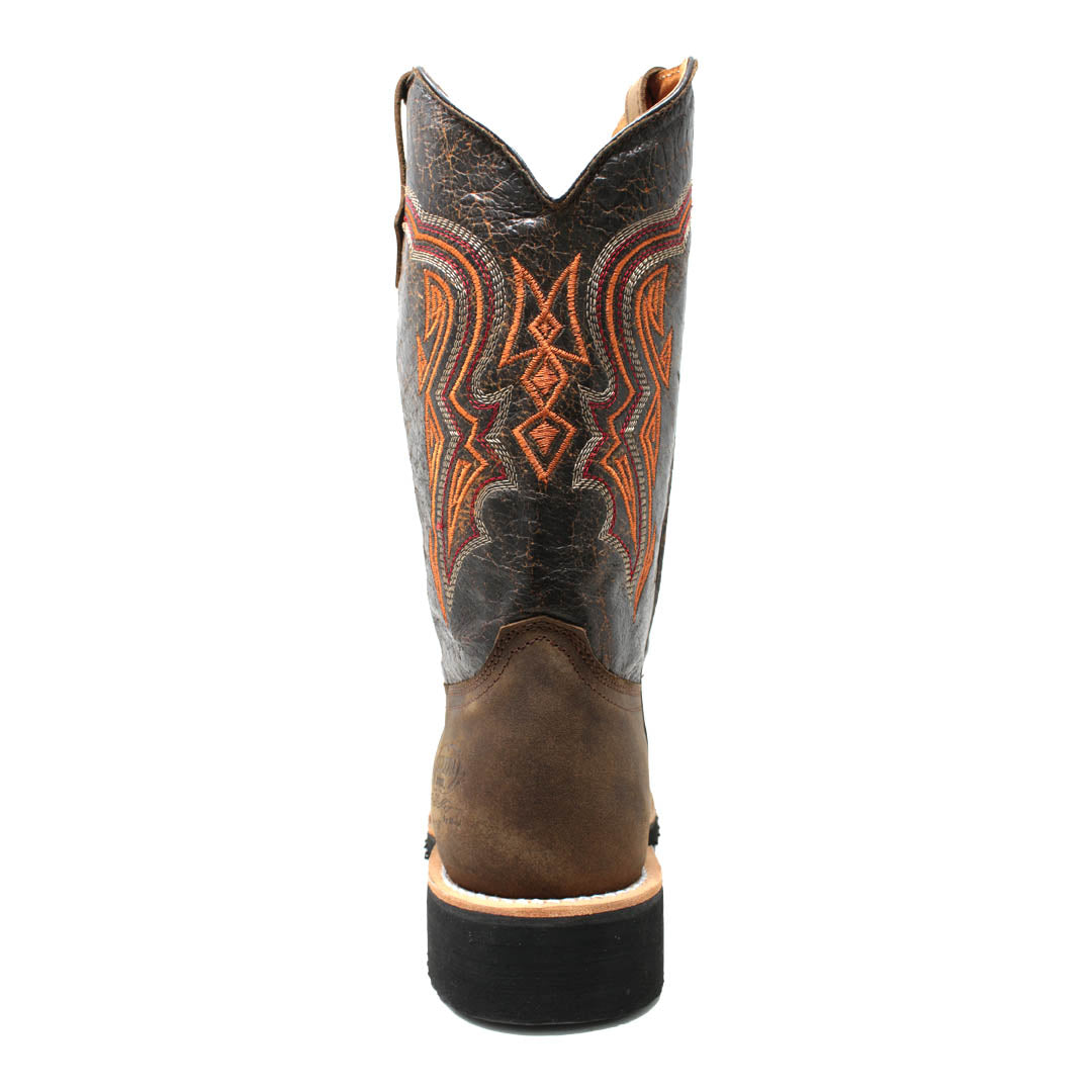 Bota Vaquera Bull Dog Moka Tubo Craquelado Cafe 204